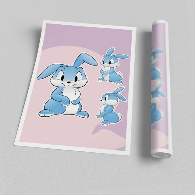 Bunny Hop - Unframed Graphic Art Print on Paper East Urban Home Size: 59.4cm H x 42cm W on Productcaster.