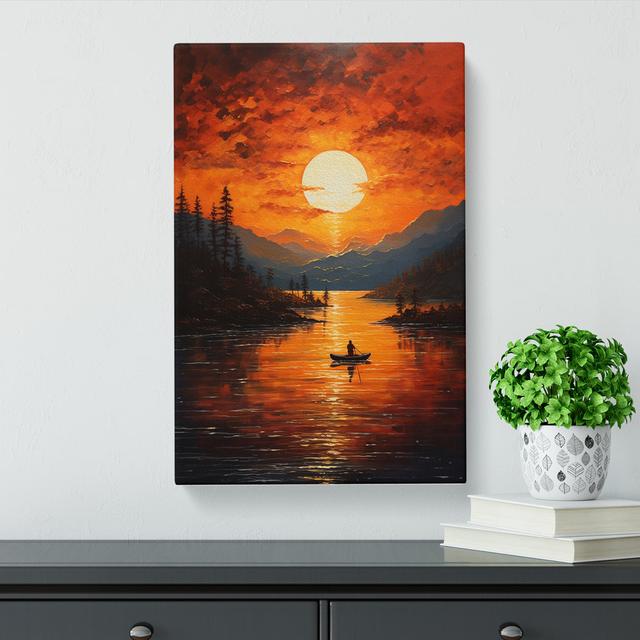 Lake Action Painting Art No.2 - Print Alpen Home Size: 60cm H x 40cm W x 3cm D on Productcaster.