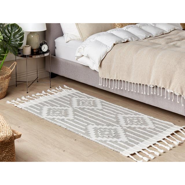 Saksena Geometric Indoor/Outdoor Grey Rug Gracie Oaks Rug Size: Rectangle 80 x 150cm on Productcaster.