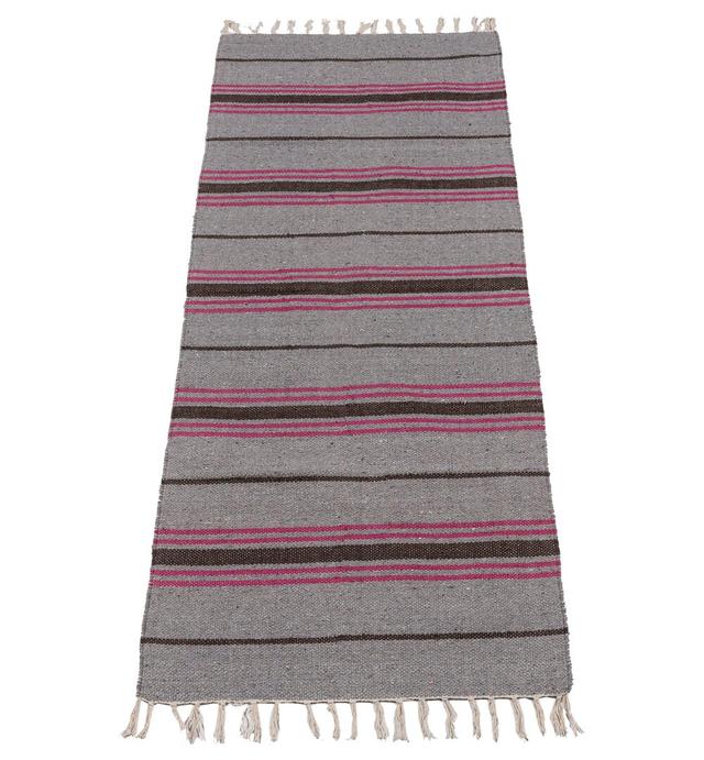 Toole Handmade Kilim Cotton Grey/Pink/Brown Rug Brambly Cottage on Productcaster.