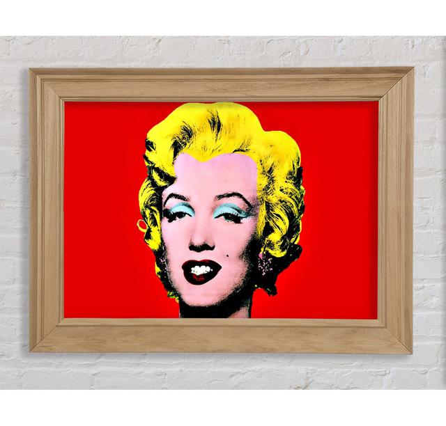 Marilyn Monroe Red - Single Picture Frame Art Prints Bright Star Size: 100cm H x 141.4cm W x 8cm D on Productcaster.