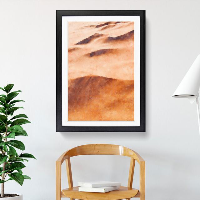 Sand Dune Ripples - Picture Frame Graphic Art East Urban Home Size: 36cm H x 27cm W x 2cm D, Frame Option: Black Framed on Productcaster.