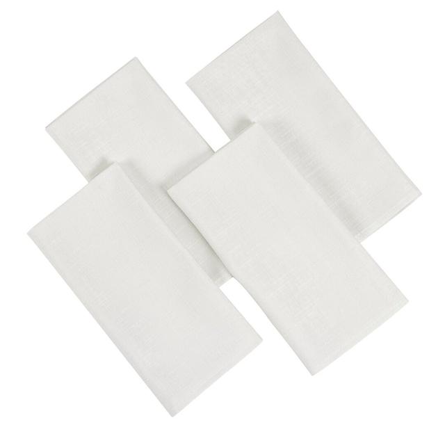 Linen Look Katniss Napkins (Set of 4) Symple Stuff Colour: White on Productcaster.