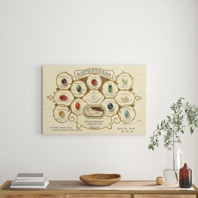 Birthstones Antique Print by Oliver Gal - Wrapped Canvas Print East Urban Home Size: 61cm H x 91.4cm W on Productcaster.