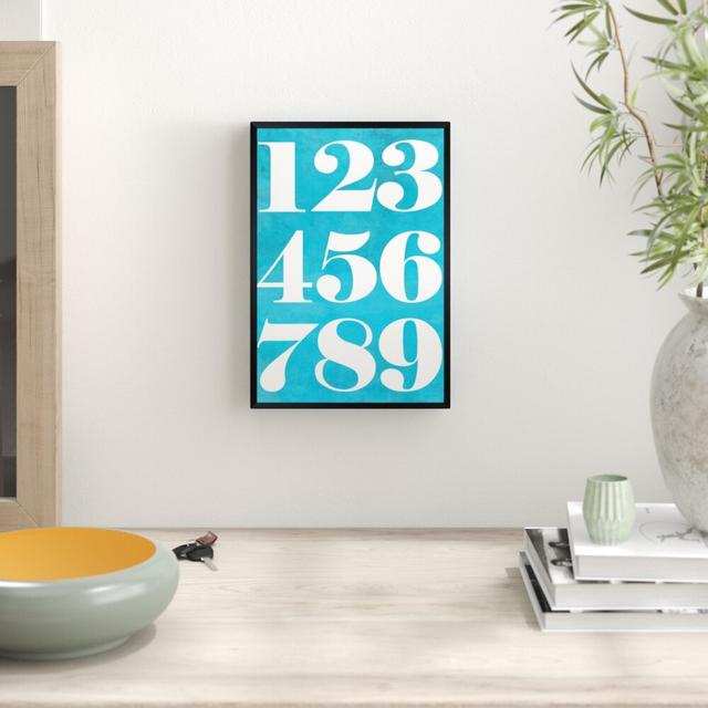 Numbers - Typography Print East Urban Home Size: 157cm H x 107cm W x 1.5cm D, Format: Black Framed on Productcaster.