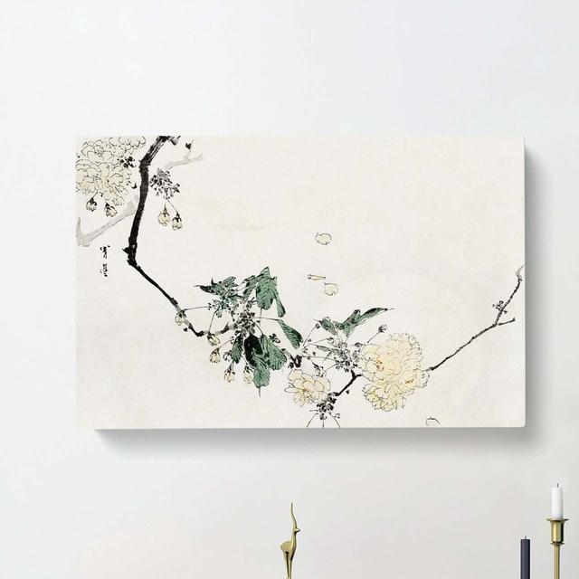 Cherry Blossom by Watanabe Seitei - Wrapped Canvas Painting Print East Urban Home Size: 50cm H x 76cm W x 3cm D on Productcaster.