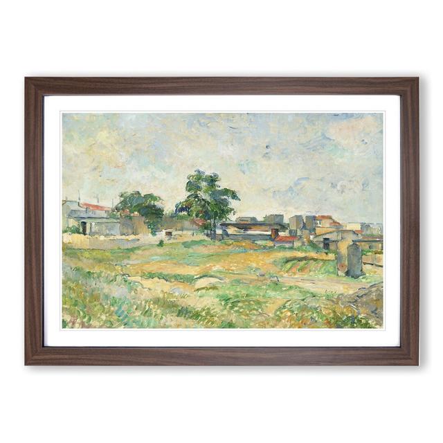 Landscape Near Paris by Paul Cezanne - Picture Frame Painting East Urban Home Frame Option: Walnut Framed, Size: 27cm H x 36cm W x 2cm D on Productcaster.