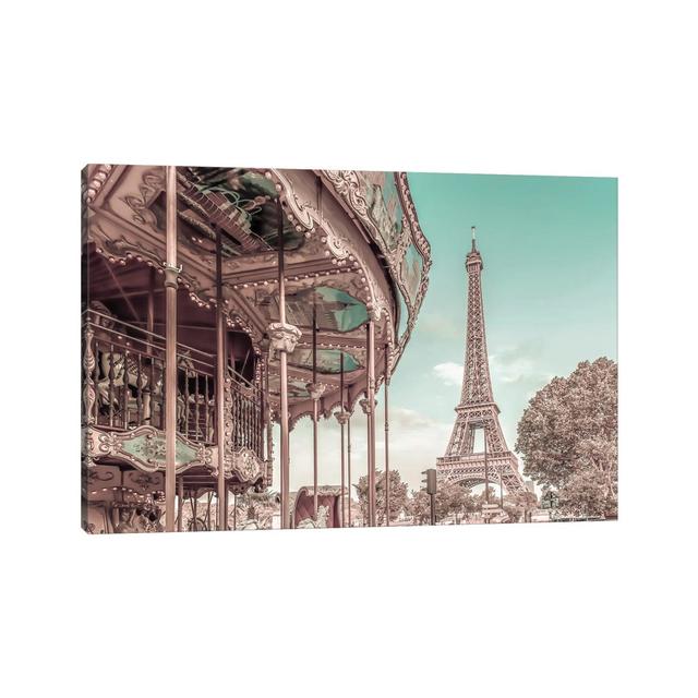 Typical Paris Urban by Melanie Viola - Wrapped Canvas Photograph Latitude Run Size: 20.32cm H x 30.48cm W x 1.91cm D on Productcaster.