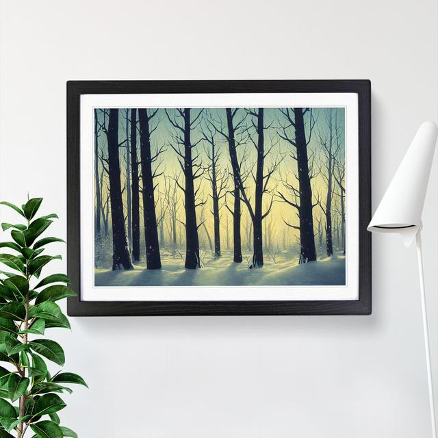 Animated Winter Forest - Picture Frame Graphic Art Alpen Home Frame Colour: Black Framed, Size: 34cm H x 46cm W x 2cm D on Productcaster.