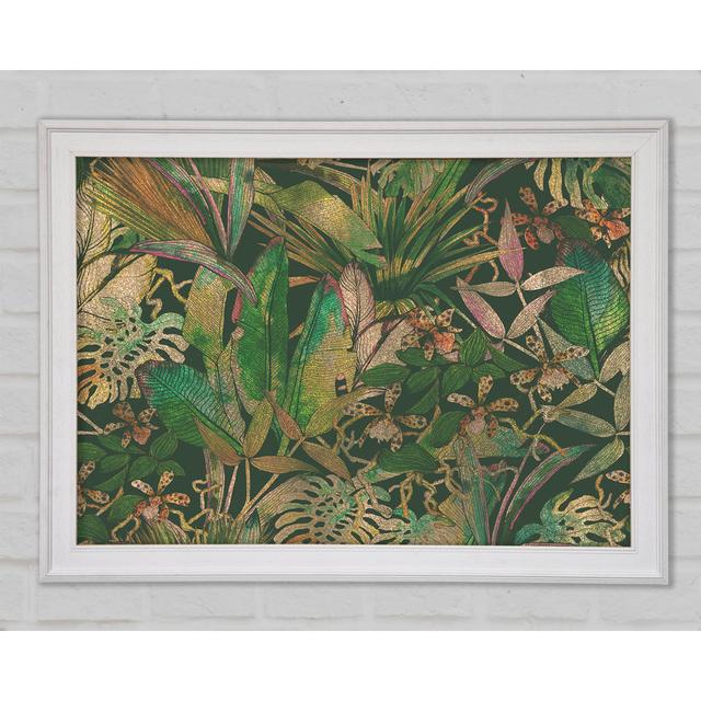 Jungle Flowers - Single Picture Frame Art Prints 17 Stories Size: 42cm H x 59.7cm W x 1.5cm D on Productcaster.