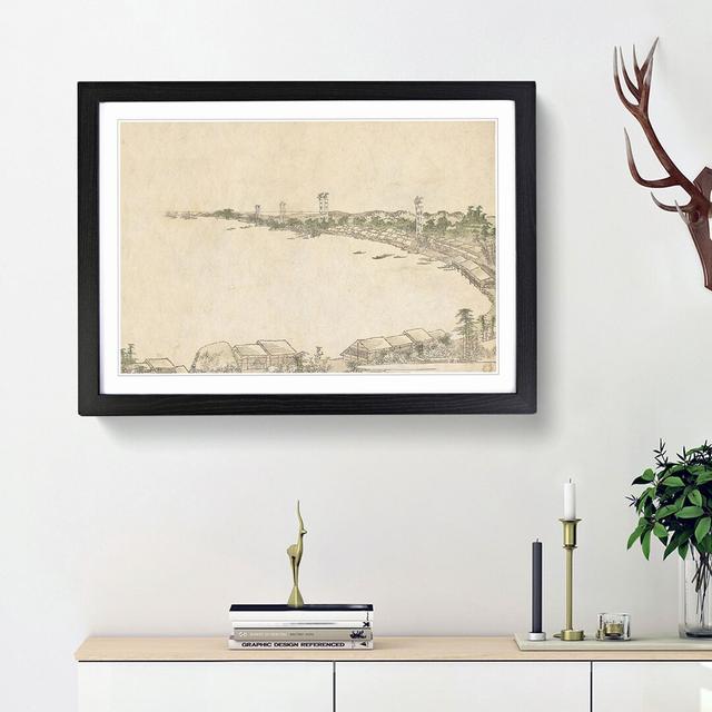 Coastline by Katsushika Hokusai - Picture Frame Painting Print East Urban Home Size: 27cm H x 36cm W x 2cm D, Frame Option: Black Framed on Productcaster.