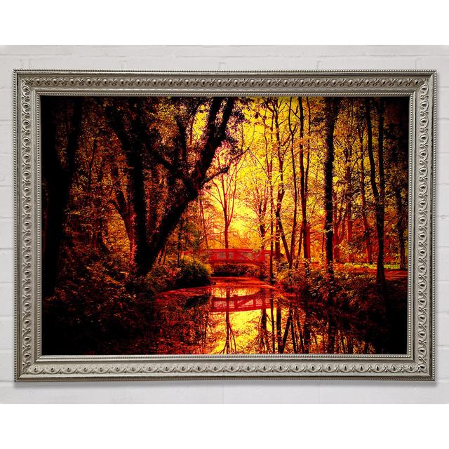 Park Bridge Autumn - Einzelner Bilderrahmen Kunstdrucke Bright Star Größe: 59,7 cm H x 84,1 cm B on Productcaster.