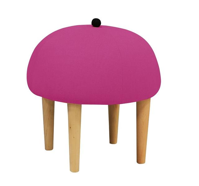 Sitzhocker Moher Pom Pom MONKEY MACHINE Farbe: Rosa on Productcaster.