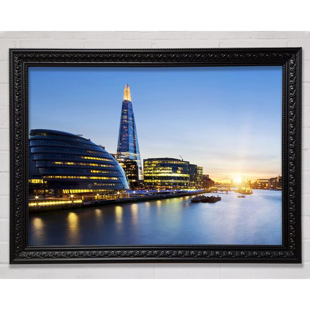 The Shard Over The Framed Print Wall Art House of Hampton Format: Black Framed Paper, Size: 100cm H x 141.4cm W x 3cm D on Productcaster.