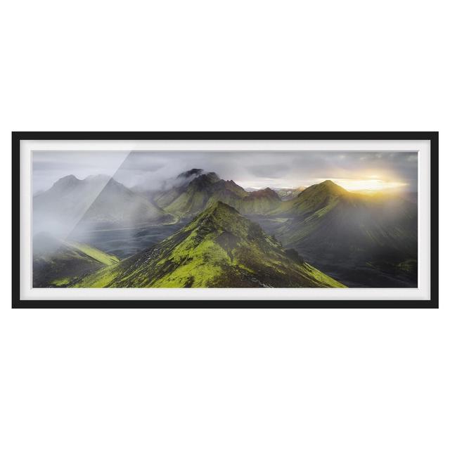 Storkonufell Iceland - Picture Frame Photograph Union Rustic Size: 20cm H x 50cm W x 2cm D, Frame Option: Black Framed on Productcaster.