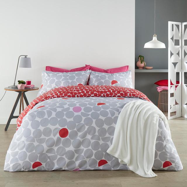 12TC Reversible Modern & Contemporary Duvet Cover Set Fusion Colour: Pink, Size: Kingsize - 2 Standard Pillowcases on Productcaster.