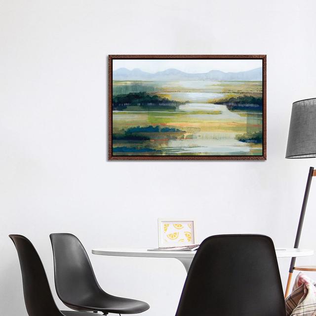 Lime Strata II by Grace Popp - Gallery-Wrapped Canvas Giclée on Canvas Lark Manor Format: Classic Wood Floater Frame, Size: 66.04cm H x 101.6cm W x 3. on Productcaster.