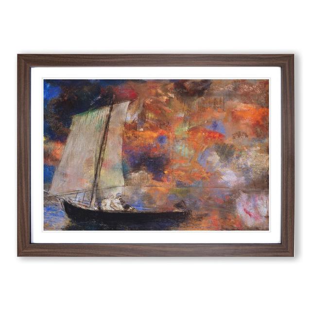 Flower Clouds by Odilon Redon - Picture Frame Painting East Urban Home Frame Option: Walnut Framed, Size: 48cm H x 65cm W x 2cm D on Productcaster.