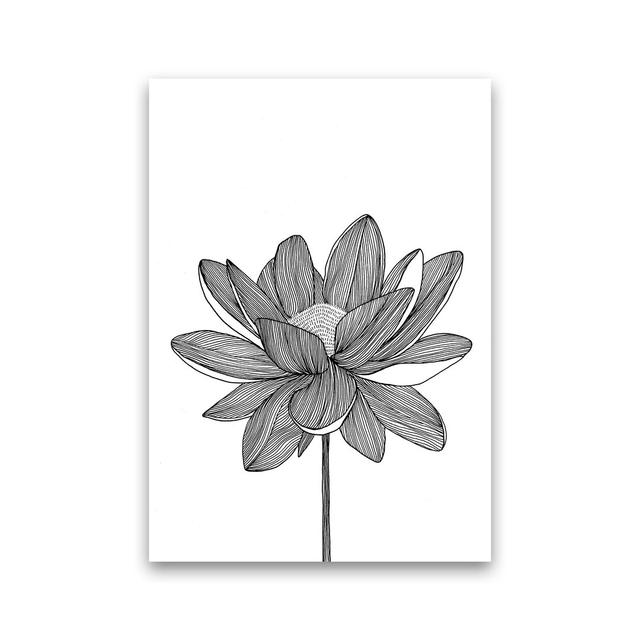 Lotus by Carissa Tanton - Print Ophelia & Co. Size: 30cm H x 21cm W x 1cm D, Frame Option: Unframed on Productcaster.