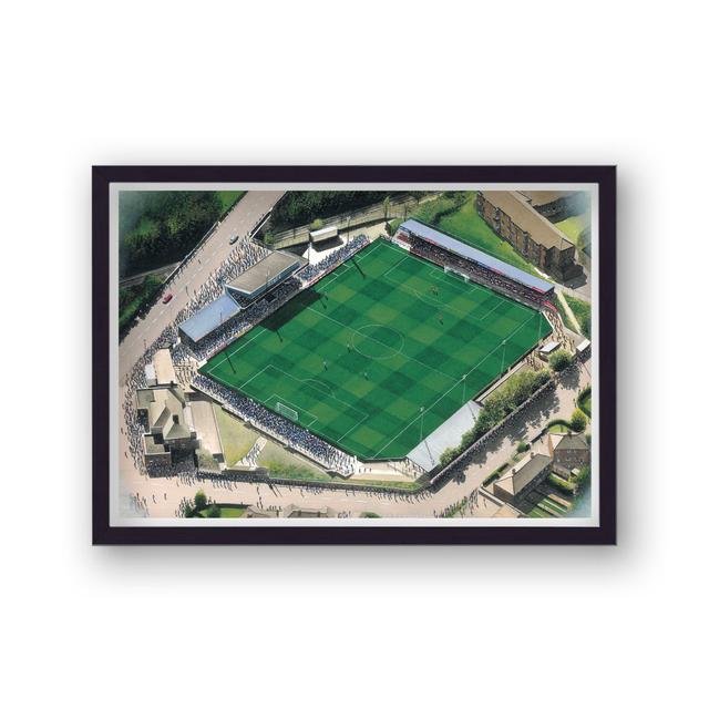 Macclefield Town FC - Moss Rose - Football Stadium Art - Vintage - Single Picture Frame Print Latitude Run on Productcaster.