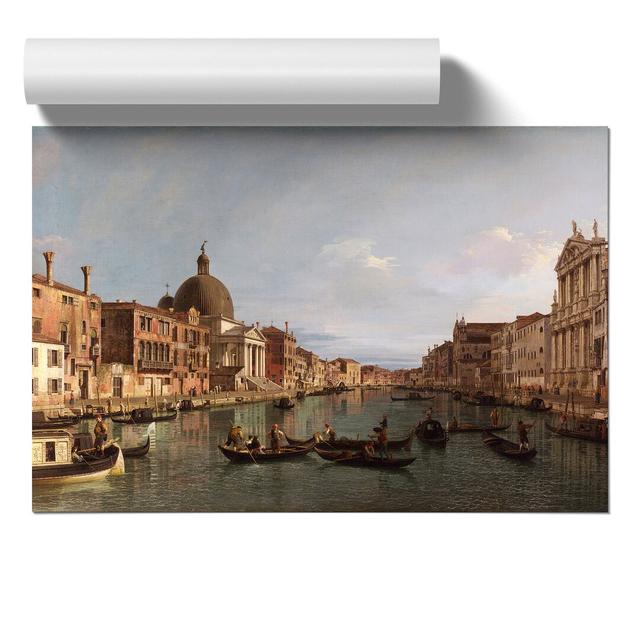 The Grand Canal in Venice by Giovanni Canaletto - Unframed Painting East Urban Home Size: 42cm H x 59cm W x 0.1cm D on Productcaster.