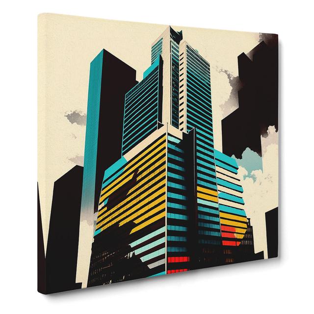 Skyscraper Pop Art 17 Stories Size: 35cm H x 35cm W x 3cm D on Productcaster.