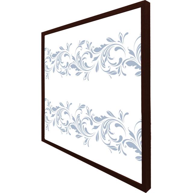 Iver Decorative Swirls And Flowers - Single Picture Frame Print ClassicLiving Size: 41cm H x 41cm W x 4cm D, Format: Brown Framed on Productcaster.