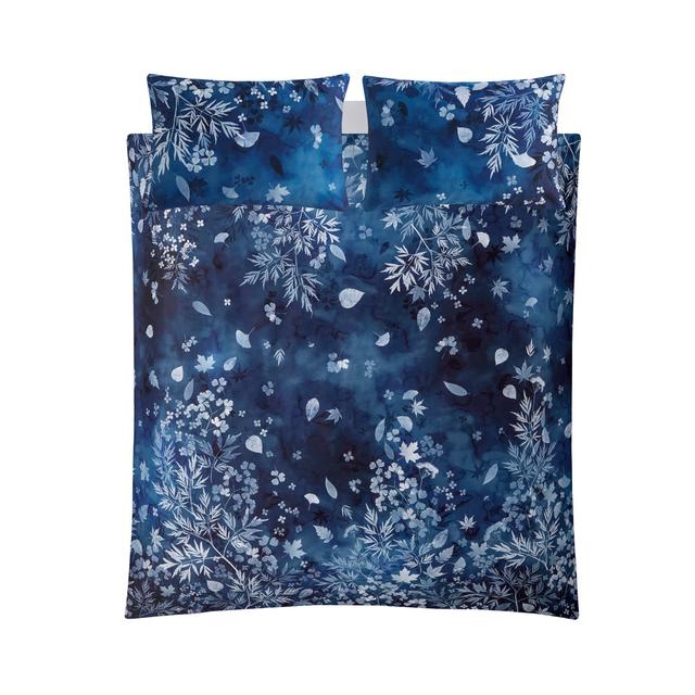 Cyanotype Ink Blue 220 TC Duvet Cover Set Clarissa Hulse Size: Double - 2 Standard Pillowcases on Productcaster.