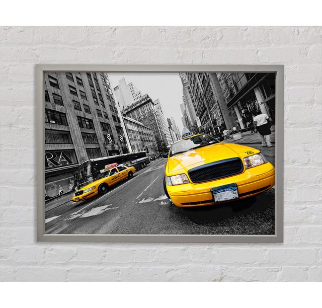 Yellow Cabs In NYC - Single Picture Frame Art Prints on Canvas Bright Star Size: 59.7cm H x 84.1cm W x 3.3cm D on Productcaster.