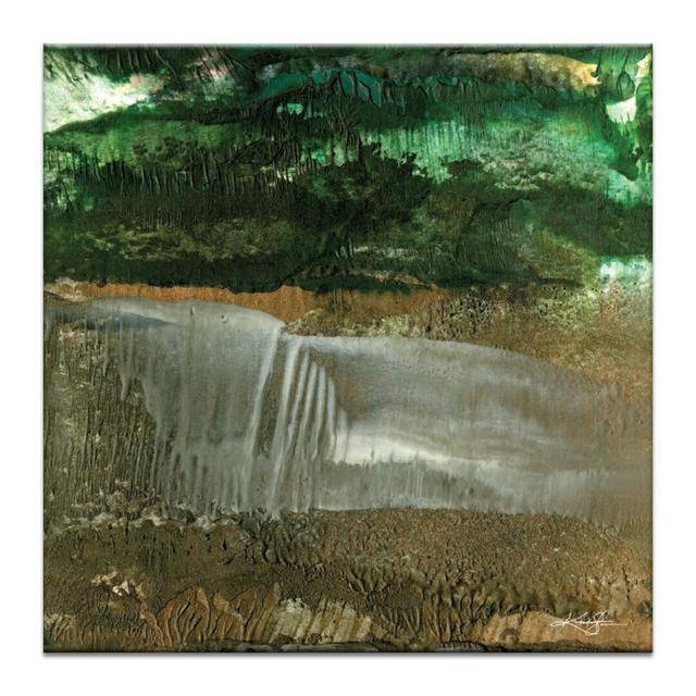 'Encaustic Abstract 28' Art Print on Canvas ClassicLiving Format: Wrapped Canvas, Size: 102cm H x 102cm W on Productcaster.