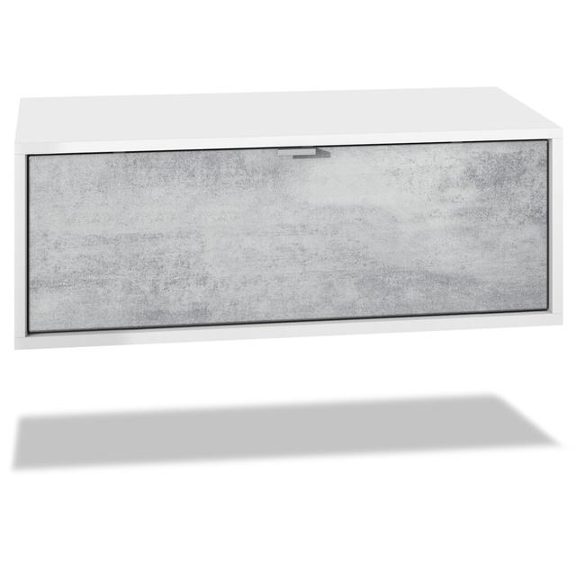 Mccaffrey TV Stand for TVs up to 55" Metro Lane Colour: White/Concrete on Productcaster.