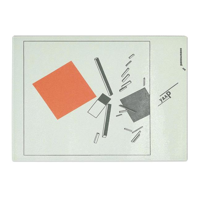 Two Quadrants by El Lissitzky Chopping Board East Urban Home Size: 0.4cm H x 20cm W x 28.5cm L on Productcaster.