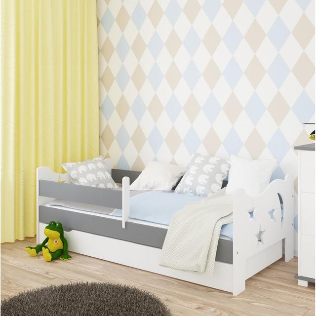 Blackburn Mate's & Captain's Bed and Mattress Harriet Bee Size: European Toddler (80 x 180cm), Colour (Bed Frame): White and Grey on Productcaster.