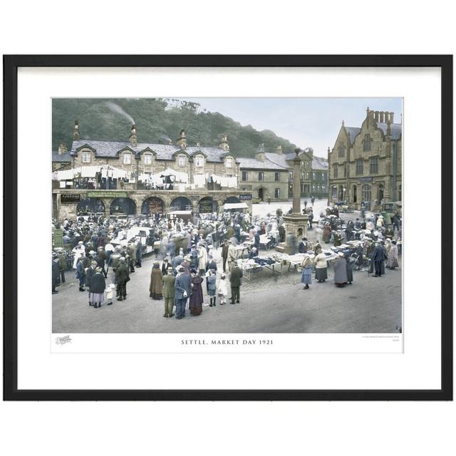 'Settle, Market Day 1921' by Francis Frith - Picture Frame Photograph Print on Paper The Francis Frith Collection Size: 28cm H x 36cm W x 2.3cm D on Productcaster.