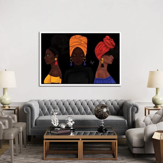 Girls by Princess Karibo - Print on Canvas 17 Stories Size: 45.72cm H x 66.04cm W x 3.81cm D, Frame Option: No Framed on Productcaster.