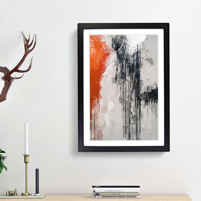 Paint Splashes in Abstract - Picture Frame Painting Print East Urban Home Size: 36cm H x 27cm W x 2cm D, Frame Option: Black Framed on Productcaster.