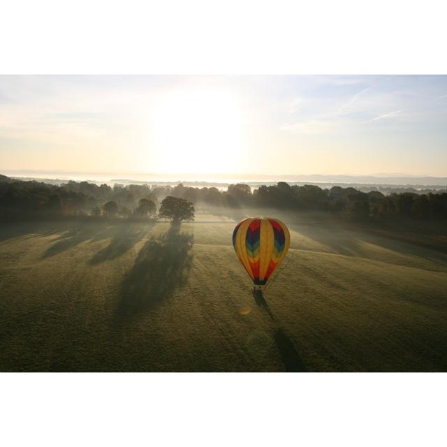 Sunset And Hot Air Balloon by Ethanfink - Wrapped Canvas Print Latitude Run Size: 20cm H x 30cm W on Productcaster.