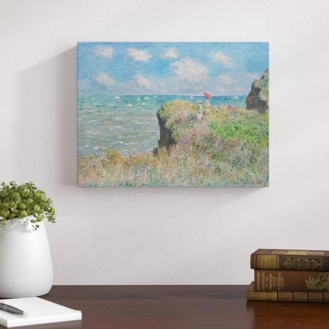 'Cliff Walk at Pourville' by Claude Monet Print on Wrapped Canvas ClassicLiving Size: 41cm H x 61cm W on Productcaster.