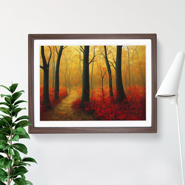 Painting of an Autumn Forest Vol.9 - Picture Frame Painting Alpen Home Size: 34cm H x 46cm W x 2cm D, Format: Walnut Framed on Productcaster.