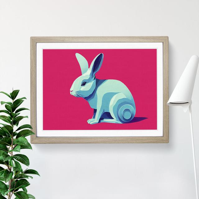 Modern Rabbit Art Vol.3 Abstract - Picture Frame Graphic Art Brambly Cottage Size: 34cm H x 46cm W x 2cm D, Frame Colour: Oak on Productcaster.