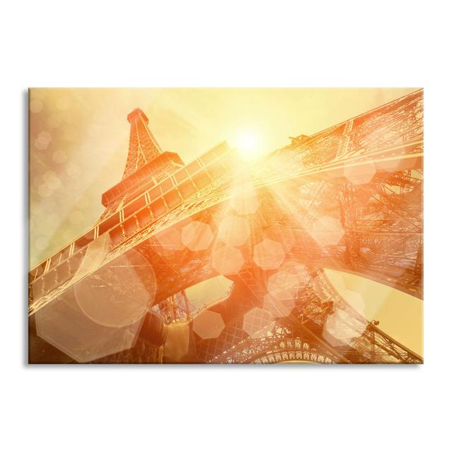 Eiffel Tower in the Sunshine - Unframed Photograph on Glass Brayden Studio Size: 60cm H x 80cm W x 0.4cm D on Productcaster.