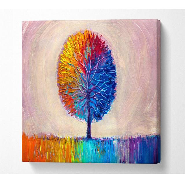 Lone Tree Rainbow - Wrapped Canvas Art Prints ClassicLiving Size: 101.6cm H x 101.6cm W x 10cm D on Productcaster.