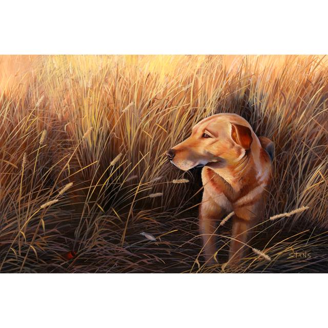 Golden Grass - Wrapped Canvas Painting Rosalind Wheeler Size: 20cm H x 30cm W x 3.8cm D on Productcaster.