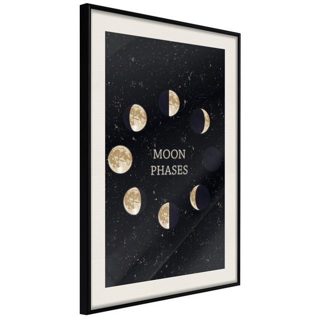 In the Rhythm of the Moon - Picture Frame Graphic Art Happy Larry Frame Option: Black Framed, Size: 30cm H x 20cm W x 2cm D on Productcaster.