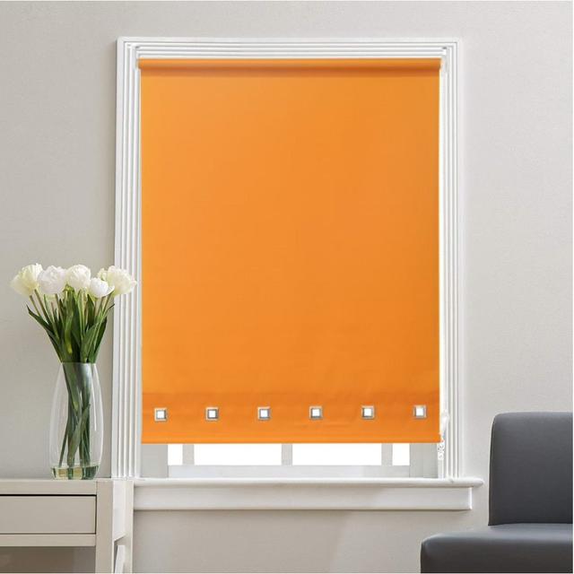 SQ Daylight Roller Blind 17 Stories Finish: Ochre, Size: 210 cm L x 210 cm W on Productcaster.