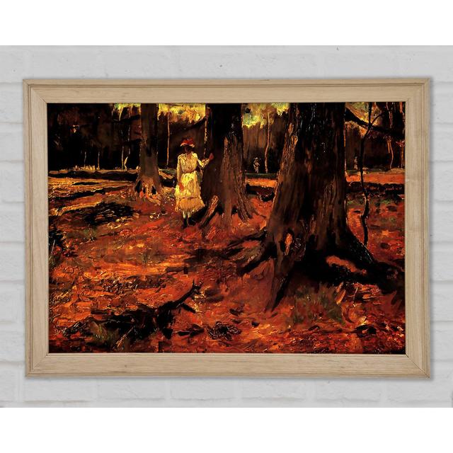 Van Gogh Girl In White In The Woods - Single Picture Frame Art Prints Bright Star Size: 29.7cm H x 42cm W x 1.5cm D on Productcaster.