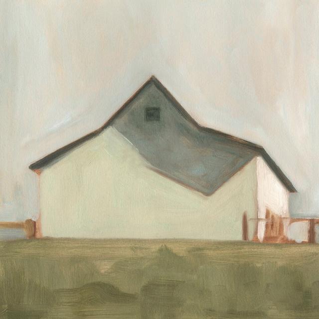 Serene Barn V by Emma Scarvey - Wrapped Canvas Painting Print Blue Elephant Size: 30cm H x 30cm W on Productcaster.