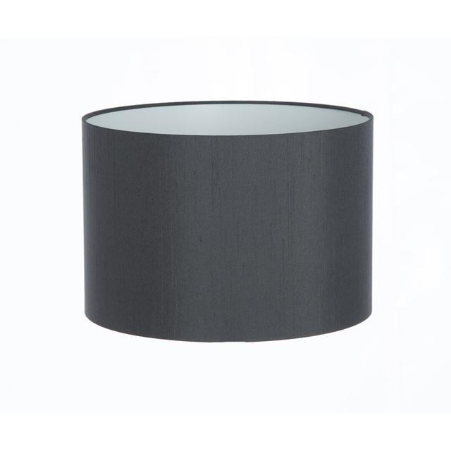 Polyester Drum Lamp Shade ( Screw On ) Hashtag Home Colour: Charcoal, Size: 16cm H x 20cm W x 20cm D on Productcaster.