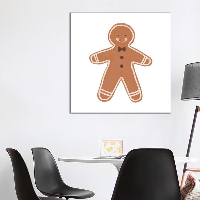 Gingerbread Man by Orara Studio - Wrapped Canvas Gallery-Wrapped Canvas Giclée The Seasonal Aisle Size: 93.98cm H x 93.98cm W x 3.81cm D on Productcaster.