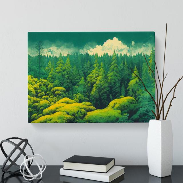 Amazing Forest - Wrapped Canvas Graphic Art Alpen Home Size: 50cm H x 76cm W x 3cm D on Productcaster.